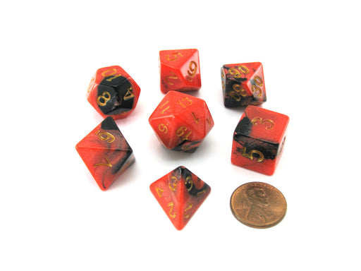 Reaper Miniatures Dual Pizza Dungeon Dice - Red & Black