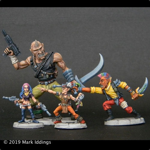 Meta-Human Subtypes: 1 Cyclops, 1 Hobgoblin, and 2 Gnomes 20-518 Shadowrun Minis