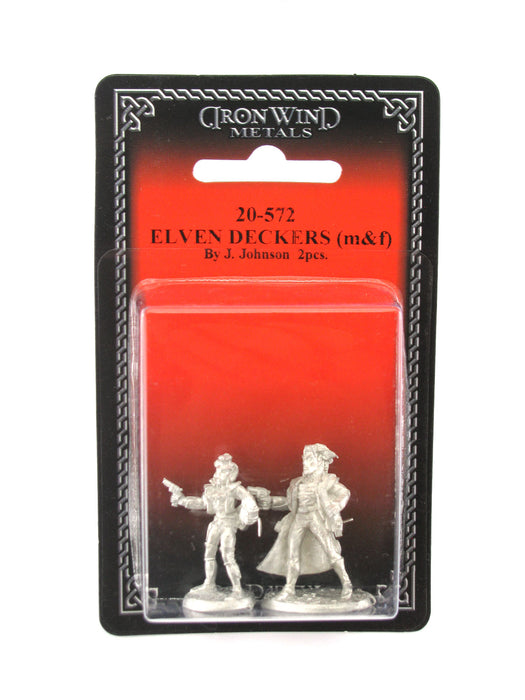 Elven Deckers Male and Female #20-572 Shadowrun RPG Metal Ral Partha Figure