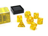 Polyhedral 7-Die Translucent Chessex Dice Set - Yellow