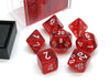 Polyhedral 7-Die Translucent Chessex Dice Set - Red