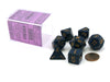 Polyhedral 7-Die Chessex Dice Set - Speckled Golden Cobalt