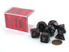 Polyhedral 7-Die Chessex Dice Set - Speckled Silver Volcano
