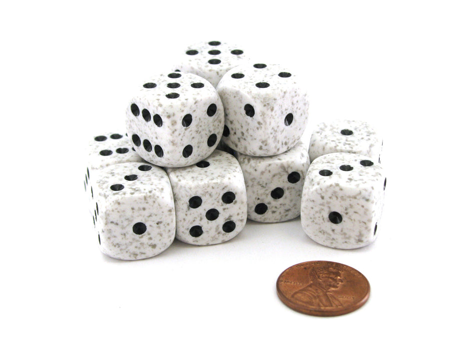 Speckled 16mm D6 Chessex Dice Block (12 Dice) - Arctic Camo