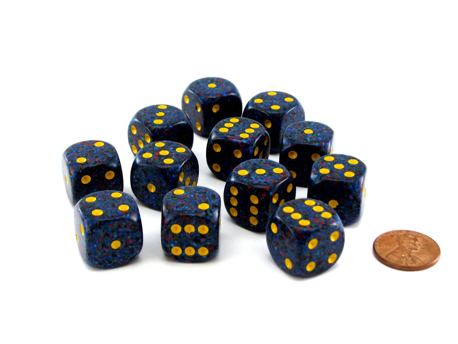 Speckled 16mm D6 Chessex Dice Block (12 Dice) - Twilight
