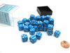 Opaque Light Blue/white 12mm d6 Dice Block (36 dice)