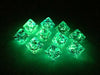 Set of Ten D10s Nebula Dice Set with Luminary - Oceanic with Gold Numbers