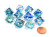 Nebula Oceanic/gold Luminary Set of Ten d10s