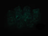 Pack of 10 Chessex Luminary D10 Glow in the Dark Dice - Sky with Silver Numbers