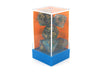 Polyhedral 7-Die Nebula Lab Dice 2 Chessex Dice with Luminary- Oceanic with Gold