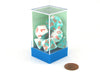 Polyhedral 7-Die Gemini Chessex Lab Dice 3 Set - Mint Green-White with Orange