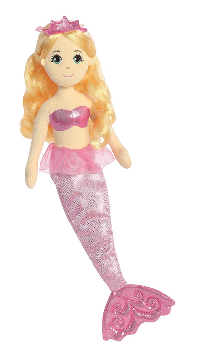 18" Topaz Sea Sparkles Soft Plush Mermaid
