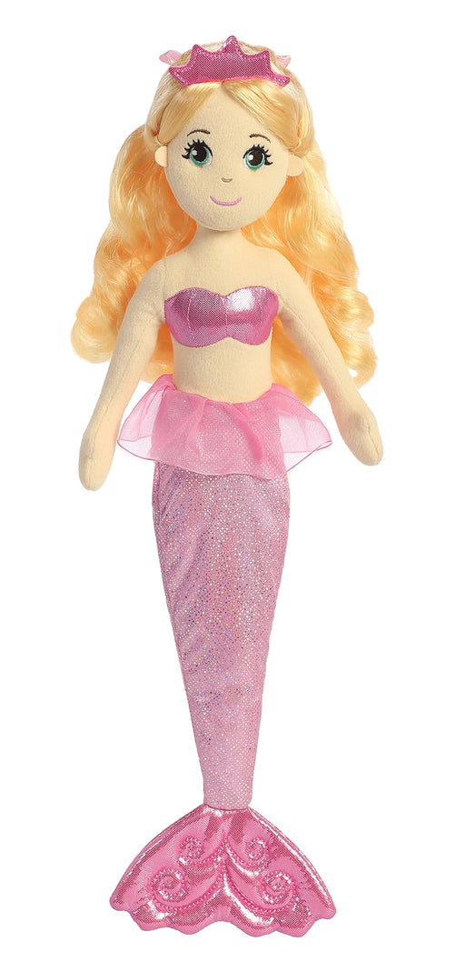 18" Topaz Sea Sparkles Soft Plush Mermaid