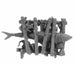 Raft of the Damned #44154 Bones Black Unpainted Plastic Figure