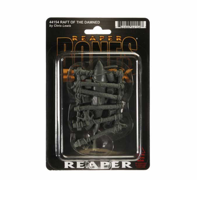 Raft of the Damned #44154 Bones Black Unpainted Plastic Figure