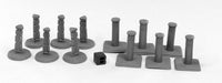 Reaper Miniatures Bollards #49004 Bones Black Plastic Unpainted Mini Figure