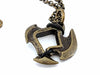 Dice Pendant Necklace 'Axe Blade' with Old Brass Finish - Holds a 12mm D6