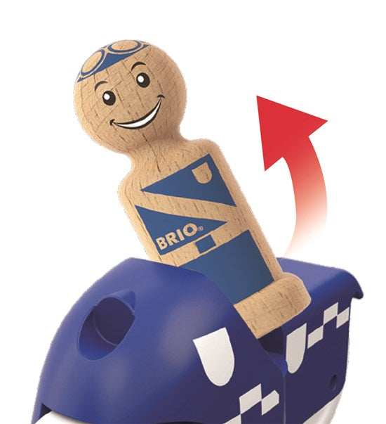 BRIO Wooden Police Officer and Motorcycle Toddler Play Toy