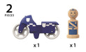 BRIO Wooden Police Officer and Motorcycle Toddler Play Toy