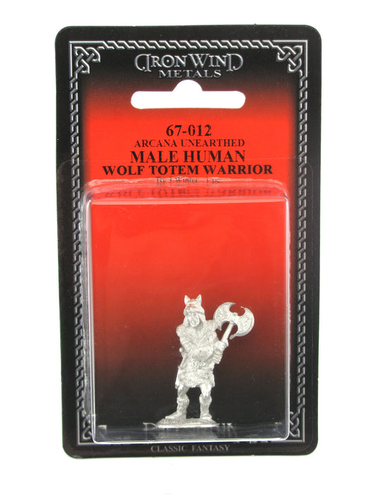 Male Human Totem Warrior Wolf #67-012 Arcana Unearthed Evolved RPG Metal Figure