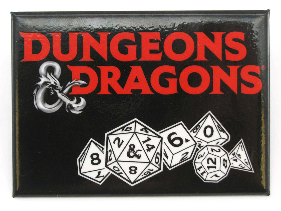 Dungeons & Dragons 3.5" x 2.5" Magnet - Dungeons & Dragons Logo with Dice
