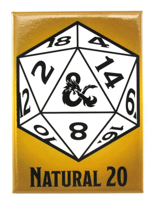 Dungeons & Dragons 3.5" x 2.5" Magnet - Natural 20
