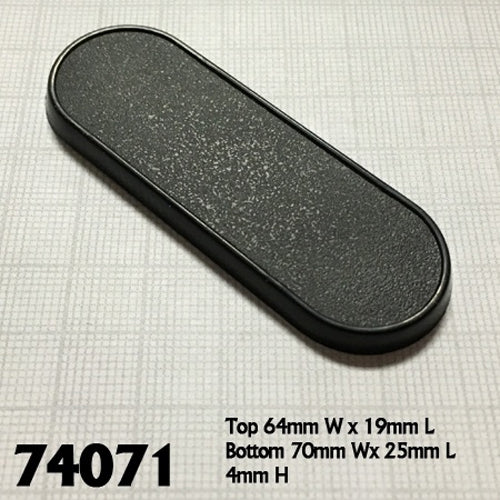Reaper Miniatures 70mm x 25mm Oval Gaming Base (10) #74071 Accessory
