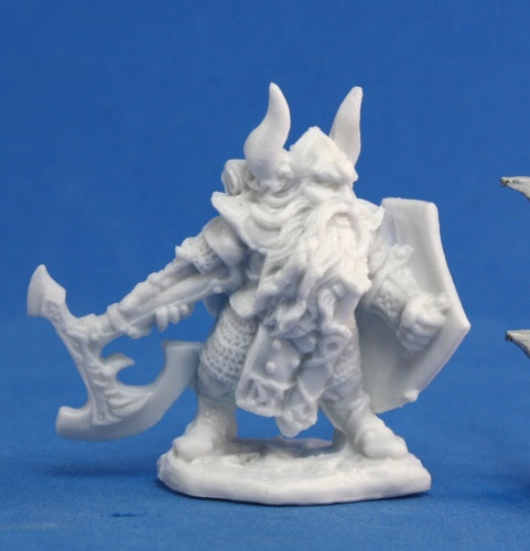 Reaper Miniatures Dain Deepaxe #77074 Bones Unpainted Plastic RPG Mini Figure