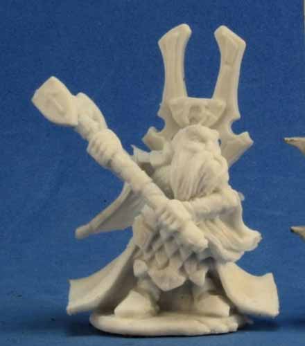 Reaper Miniatures Herryk, Dwarf Cleric #77220 Bones Unpainted RPG D&D Figure