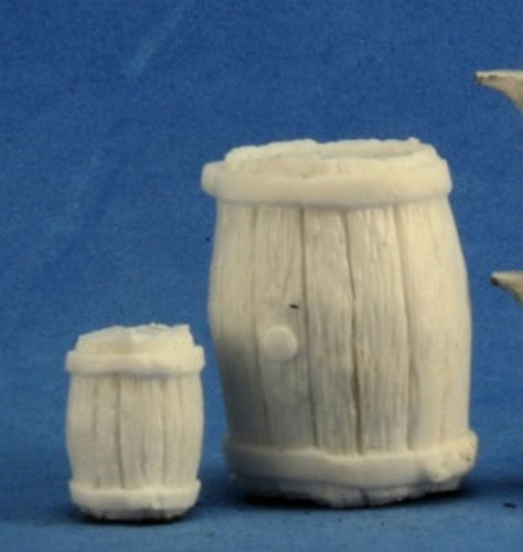 Reaper Miniatures Large Barrel + Small Barrel #77249 Bones Unpainted Figure