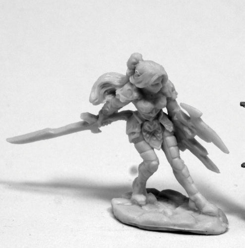 Reaper Miniatures Aundine Dark Elf Warrior #77420 Bones Unpainted Plastic Figure