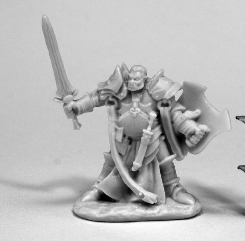 Reaper Miniatures Jurden, Half Orc Paladin #77438 Bones Unpainted RPG D&D Figure