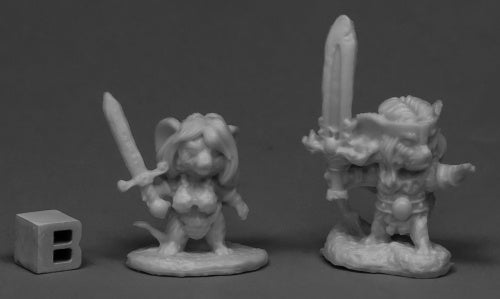Reaper Miniatures Barbarian Mouslings (2) 77546 Bones Unpainted RPG D&D Figure