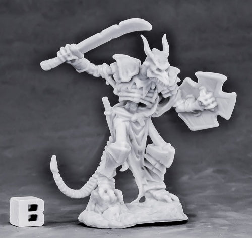 Reaper Miniatures Undying Lizardfolk #77560 Bones Unpainted Plastic Mini Figure