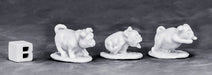 Reaper Miniatures War Pugs (3) #77573 Bones Unpainted Plastic RPG Mini Figure
