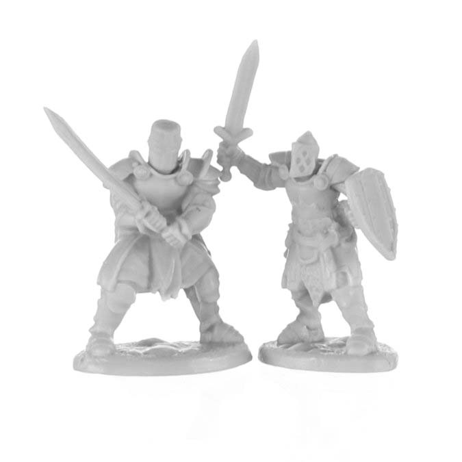 Reaper Miniatures Knight Heroes (2) #77676 Unpainted Plastic Bones Mini Figure