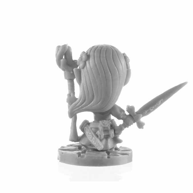 Small World Lysette #77719 Dark Heaven Legends Bones Unpainted Plastic Miniature Figure