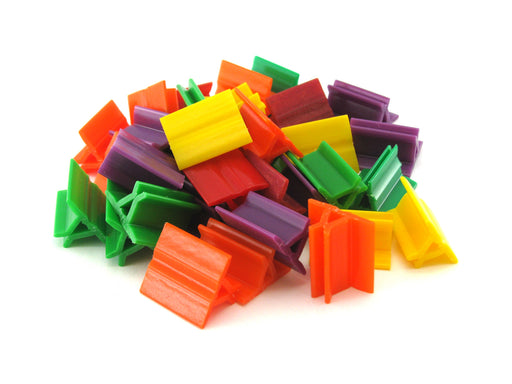 Pack of 35 Rectangle Card Stands (18mm x 20mm) - Assorted Colors