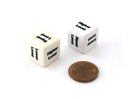 Chessex Custom Engraved 16mm D6 RPG Dice - Level Measure (2)