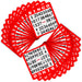 Pack of 100 Bingo Cards - Red