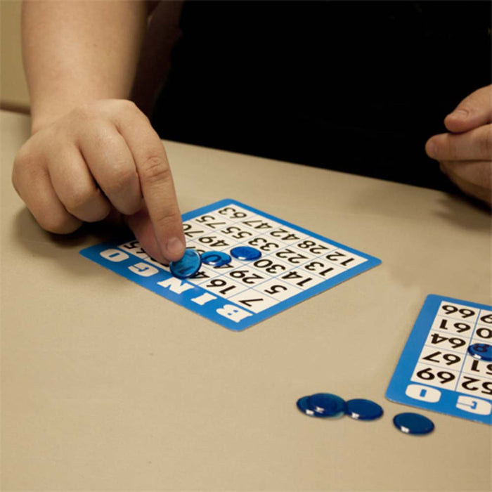 Pack of 100 Bingo Cards - 25 Each of Red, Green, Blue, Black