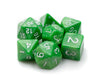 Wiz Dice 7 Die Polyhedral Dice Set in Velvet Pouch - Imperial Gem