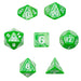 Wiz Dice 7 Die Polyhedral Dice Set in Velvet Pouch - Imperial Gem