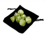 Wiz Dice 7 Die Polyhedral Dice Set in Velvet Pouch - Serpent