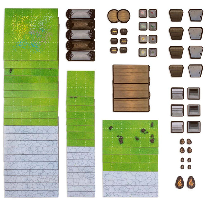 The Master's Atlas Reversible Worldcrafting Tiles - Grass and Stone
