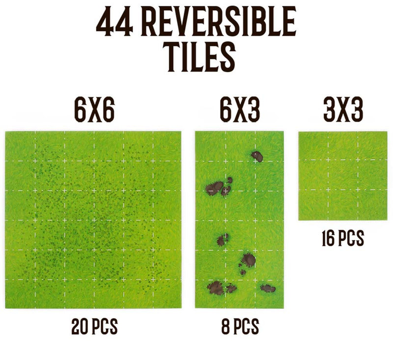 The Master's Atlas Reversible Worldcrafting Tiles - Grass and Stone