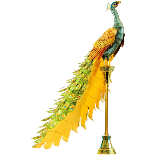 Fascinations Metal Earth Peacock Laser Cut Unassembled Color 3D Metal Model Kit