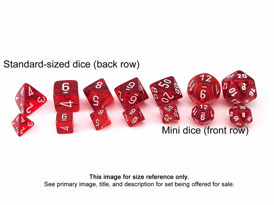 Polyhedral Mini 7-Die Set, Scarab - Jade with Gold Numbers