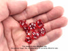 Polyhedral Mini 7-Die Set, Festive - Waterlily with White Numbers