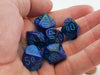 Luminary Gemini 16mm Tens D10 Dice, 6 Pieces - Blue-Blue with Light Blue